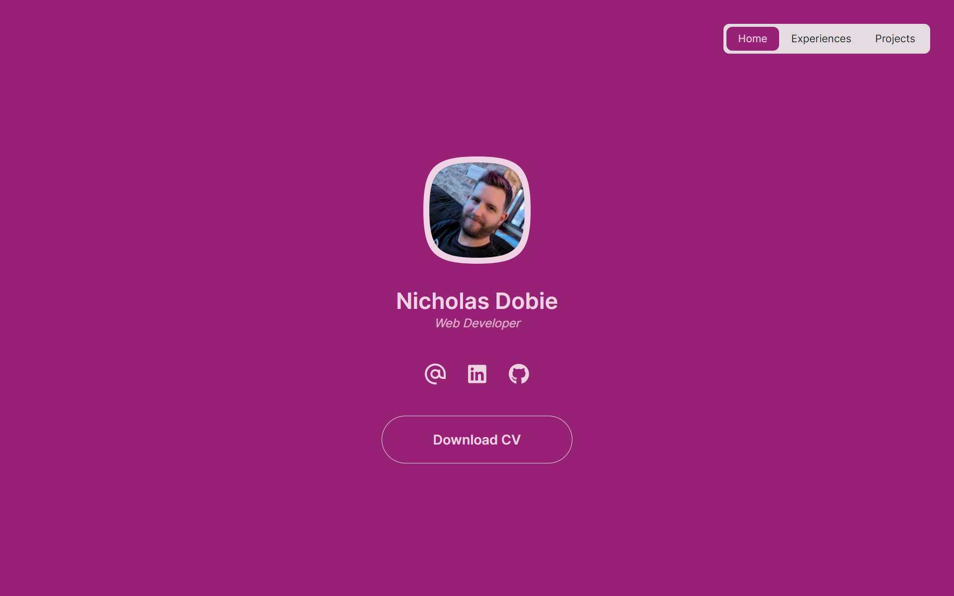 Screenshot of Nick Dobie