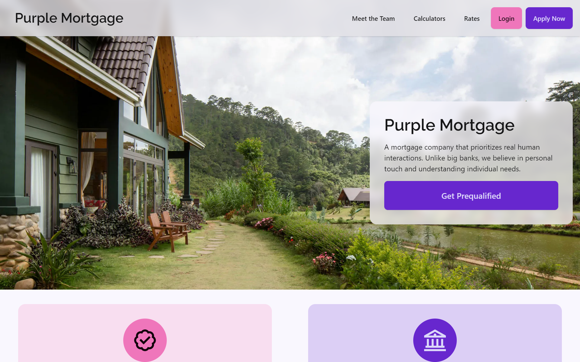 Screenshot of Purple Mortgage